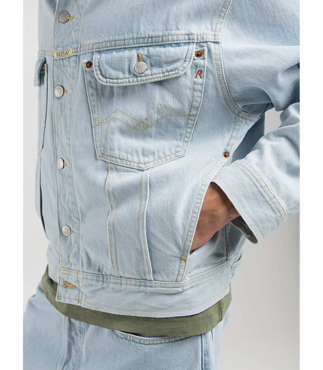 9Z1 ECO PLUS ライトデニムジャケット（セットアップモデル） 詳細画像 スーパーライトブルー 8